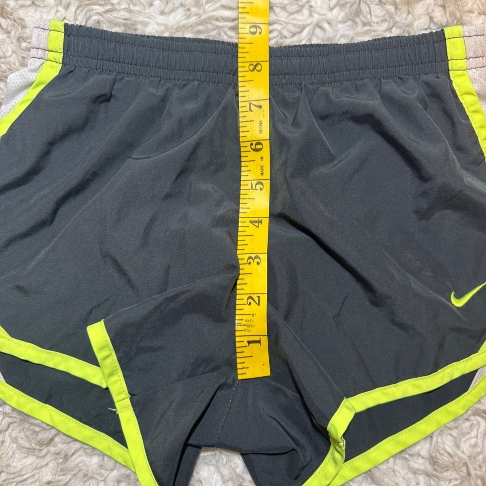 Nike Women's Dri-fit Tempo Running Shorts Size XS Small Gray Neon Green - Picture 6 of 10